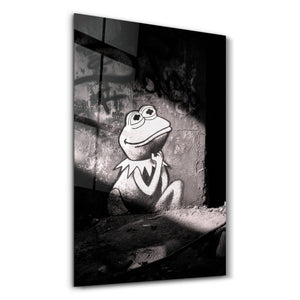 Gölgedeki Kermit – Cam Duvar Tablosu