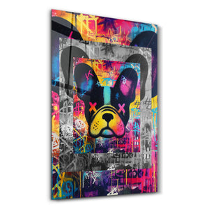 Graffiti Pup Pop – Cam Duvar Tablosu