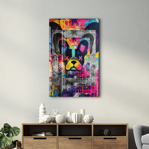 Graffiti Pup Pop – Cam Duvar Tablosu