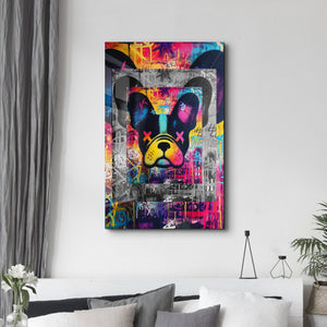 Graffiti Pup Pop – Cam Duvar Tablosu