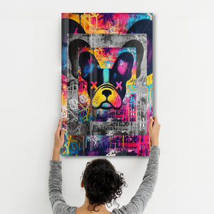 Graffiti Pup Pop – Cam Duvar Tablosu