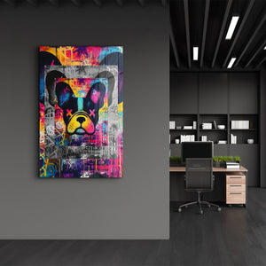 Graffiti Pup Pop – Cam Duvar Tablosu