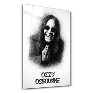 Ozzy Osbourne Eskiz Övgüsü – Cam Duvar Tablosu