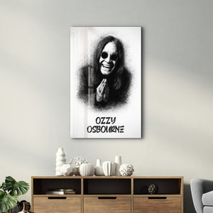 Ozzy Osbourne Eskiz Övgüsü – Cam Duvar Tablosu