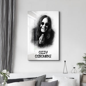 Ozzy Osbourne Eskiz Övgüsü – Cam Duvar Tablosu