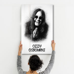 Ozzy Osbourne Eskiz Övgüsü – Cam Duvar Tablosu