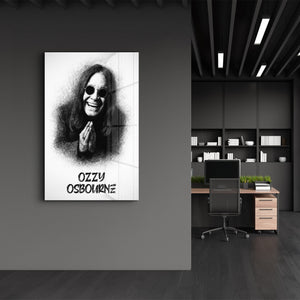 Ozzy Osbourne Eskiz Övgüsü – Cam Duvar Tablosu