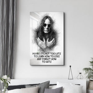 Ozzy Osbourne Aşk ve Nefret Alıntı Taslağı – Cam Duvar Tablosu
