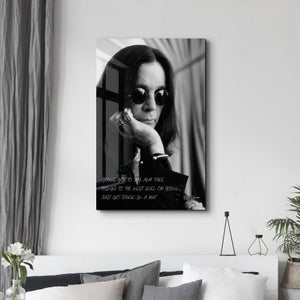 Ozzy Osbourne "Next Level" Monokrom – Cam Duvar Tablosu