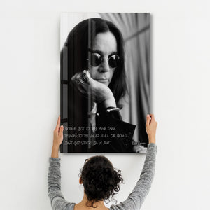 Ozzy Osbourne "Next Level" Monokrom – Cam Duvar Tablosu