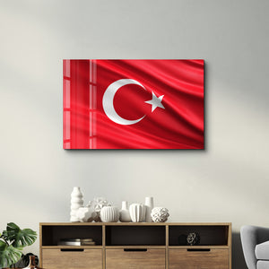 Türk Bayrağı - Cam Duvar Tablosu