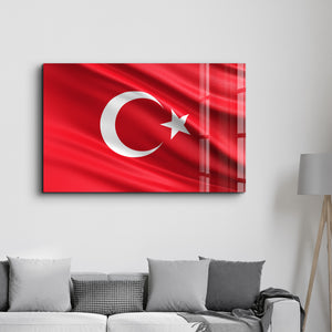 Türk Bayrağı - Cam Duvar Tablosu