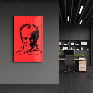 Mustafa Kemal Atatürk VIII - Cam Duvar Tablosu