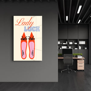 Lady Luck | Cam Duvar Tablosu