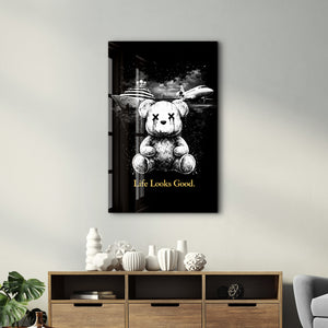 Life Looks Good x Sugar Teddy | Cam Duvar Tablosu