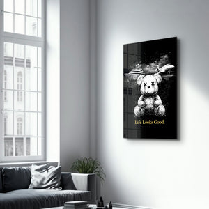 Life Looks Good x Sugar Teddy | Cam Duvar Tablosu