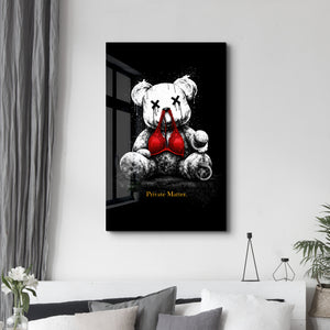 Private Matter x Sugar Teddy | Cam Duvar Tablosu