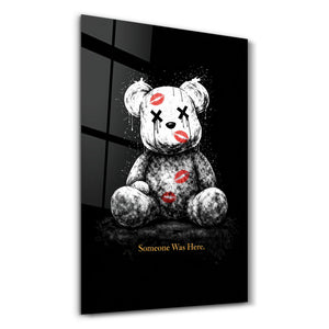 Someone Was Here x Sugar Teddy | Glass Wall Art