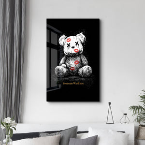 Someone Was Here x Sugar Teddy | Glass Wall Art