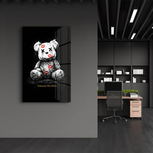 Someone Was Here x Sugar Teddy | Glass Wall Art
