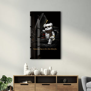 Someone has to live this lifestyle x Sugar Teddy | Glass Wall Art