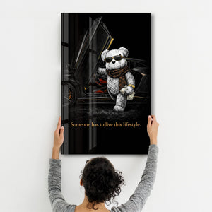 Someone has to live this lifestyle x Sugar Teddy | Glass Wall Art