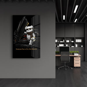 Someone has to live this lifestyle x Sugar Teddy | Glass Wall Art