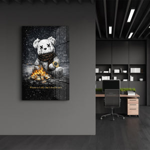 Winter is Cold, Our Lifestyle isn't x Sugar Teddy | Glass Wall Art