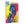 Colorful bold pop portrait glass wall art by Artdesigna featuring vibrant abstract face design.