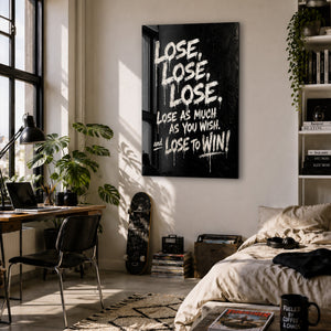 Lose x3 | Glass Wall Art