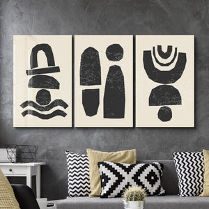・"Black Signs - Trio"・Glass Wall Art - ArtDesigna Glass Printing Wall Art