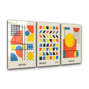・"Bauhaus 1919 - Trio"・Glass Wall Art - ArtDesigna Glass Printing Wall Art