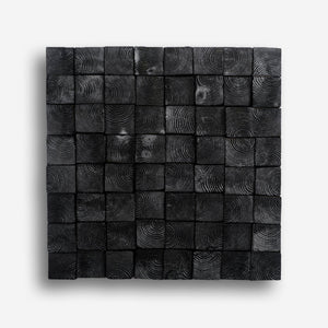 Smoked Black Wall Sculpture | Premium Wood Handmade Wall Sculpture - Artdesigna