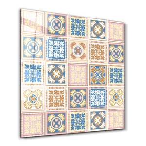 Powder-Pink Italian Ceramic Tiles Collection | Glass Wall Art - Artdesigna