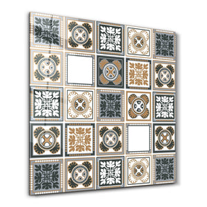 Light-Brown Italian Ceramic Tiles Collection | Glass Wall Art - Artdesigna