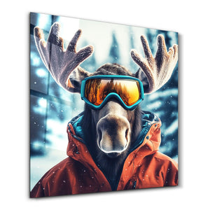 Moose'un Karlı Macerası | Cam Duvar Tablosu