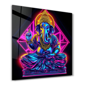 Lord Ganesha Yeniden Tasarlandı | Cam Duvar Tablosu