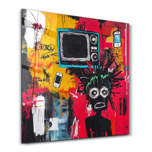 Dijital Bozulma: Modern Yaşamın Gürültüsü | Cam Duvar Tablosu