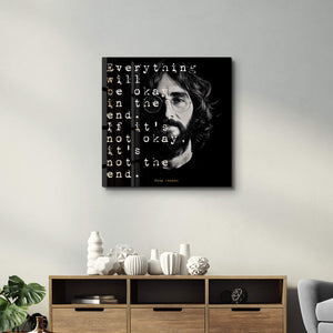 J. Lennon | Motivasyonel Cam Duvar Tablosu