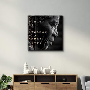 Nelson Mandela | Motivasyonel Cam Duvar Tablosu