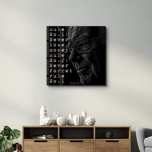 W. Buffet | Motivasyonel Cam Duvar Tablosu