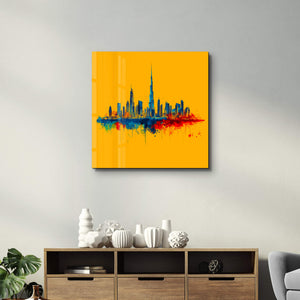 Dubai Skyline Çizimi | Cam Duvar Tablosu