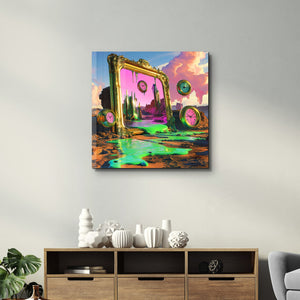 Eriyen Gerçekliğin Rüya Manzarası | Cam Duvar Tablosu