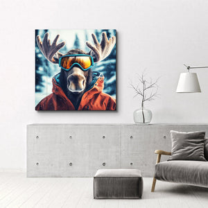 Moose'un Karlı Macerası | Cam Duvar Tablosu