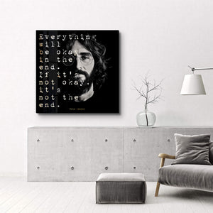 J. Lennon | Motivasyonel Cam Duvar Tablosu