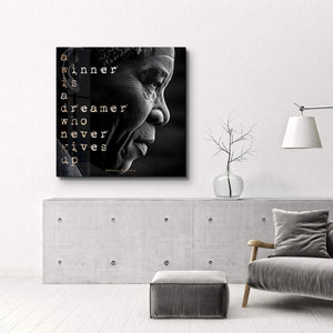 Nelson Mandela | Motivasyonel Cam Duvar Tablosu