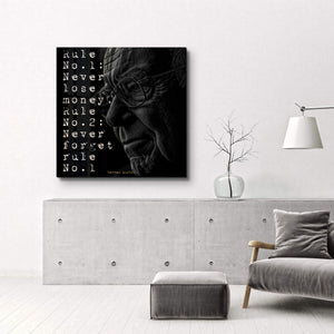 W. Buffet | Motivasyonel Cam Duvar Tablosu