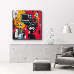 Dijital Bozulma: Modern Yaşamın Gürültüsü | Cam Duvar Tablosu