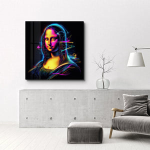 Yeniden Tasarlanan Mona Lisa | Cam Duvar Tablosu