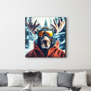 Moose'un Karlı Macerası | Cam Duvar Tablosu